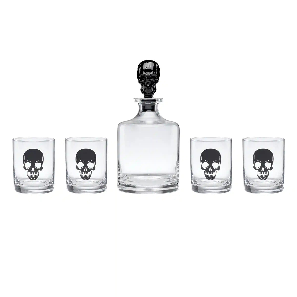 Vintro Halloween Skeleton 5-Piece Whiskey Set