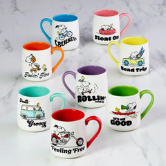Peanuts Mugs Rollin'-All Good, Set of 2