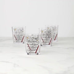 Make Merry Double Old-Fashioned Glasses, Set of 4