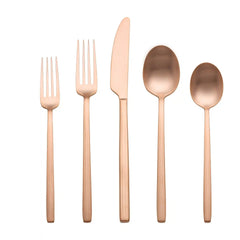Dean Rose Gold Satin 20-Piece Flatware Set