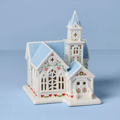 Lenox Holiday Village Lit Christmas Church Figurine