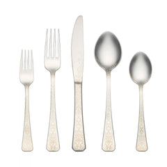 Floral Etch 5-Piece Place Setting