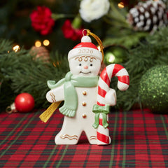 2026 Gingerbread with Candy Cane Ornament