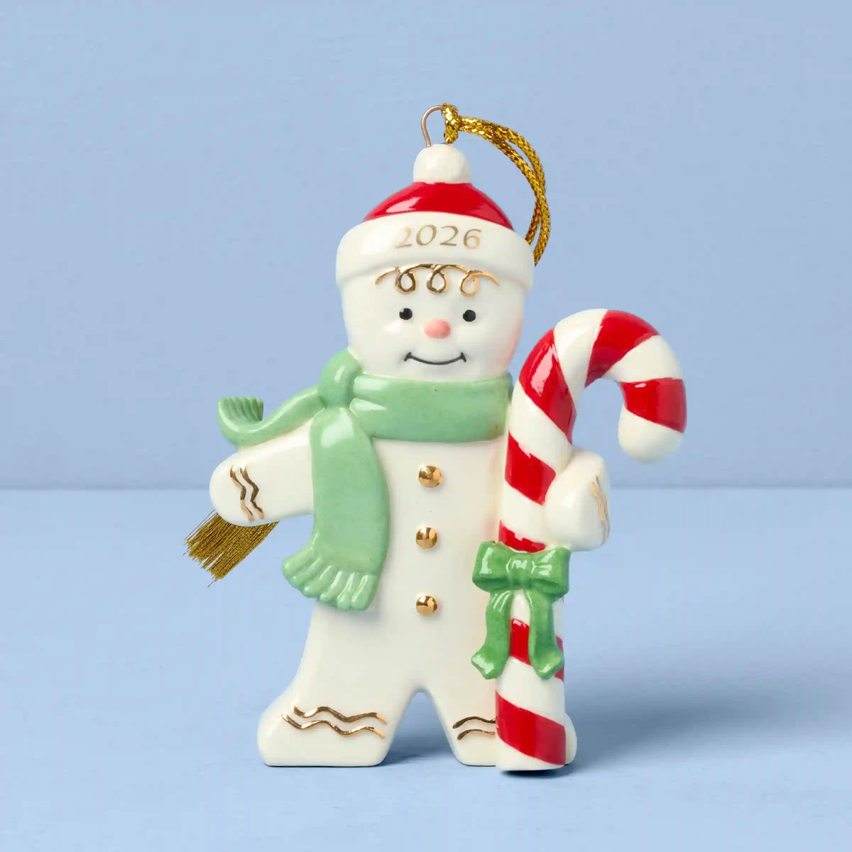 2026 Gingerbread with Candy Cane Ornament