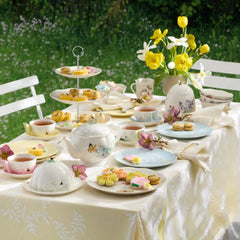 Butterfly Meadow Floral Yellow Accent Plates, Set of 4