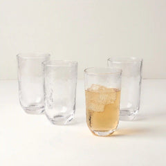 Homespun Clear Tall Tumbler - Set Of 4