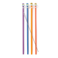 Lenox Spice Village House Caps & Straws, Set of 4