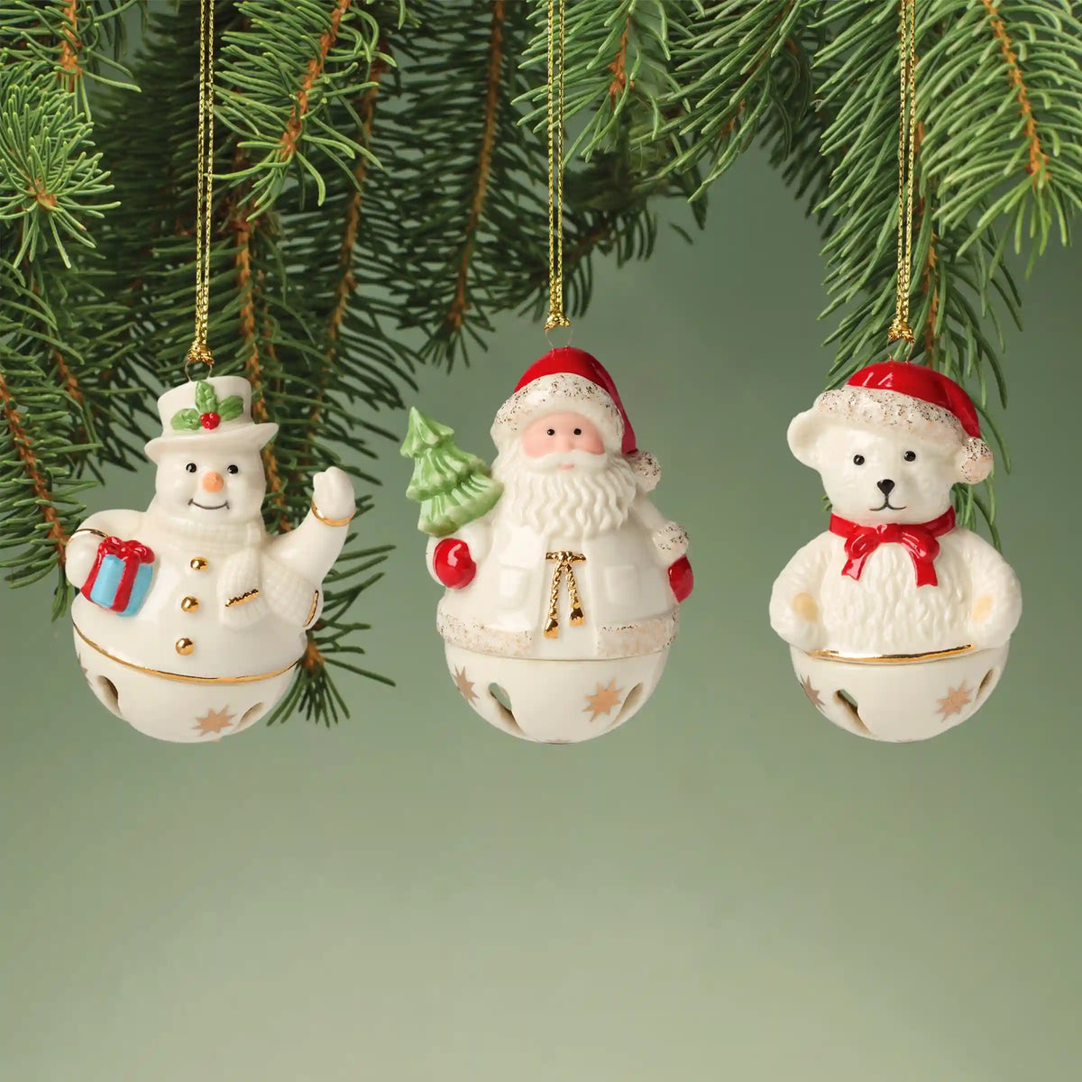 Jingle Bells 3-Piece Ornament Set