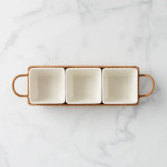 Willow & White, 4-Piece Serving Set
