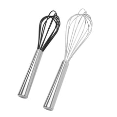 Oneida Kitchen Silicone & Stainless Steel Whisks, Set of 2