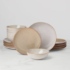 Organic Shades Oatmeal 18-Piece Dinnerware Set