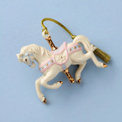 Snowflake Carousel Horse Ornament