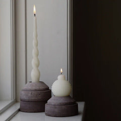 Hoff Raw Grey Candleholder