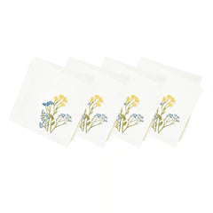 Wildflowers Border Dinner Napkins, Set of 4