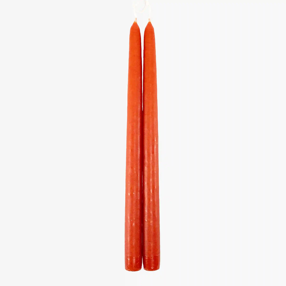 Dripless Vermillion 12 Taper Candles, Set of 2