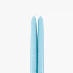Dripless Robins Egg 12 Taper Candles, Set of 2