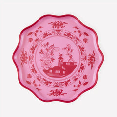 Pink Vintage Botanical Reusable Small Plates, Set of 4