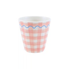 Gingham Reusable Cups, Set of 6