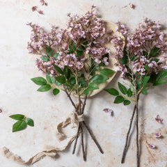 Artificial Blush Japanese Cherry Stem