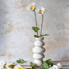 Artificial White Poppy Stem