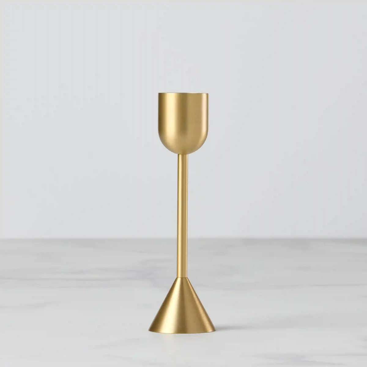 Light Gold Tall Taper Candle Holder