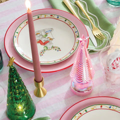 Dipped Rose 12 Taper Candle, Set of 2