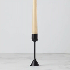 Onyx Brass Tall Taper Candle Holder