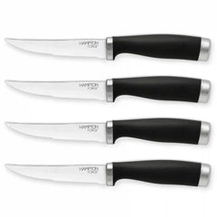 Epicure Black Steak Knives, Set of 4