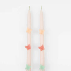 Butterfly Taper Candles, Set of 2