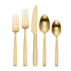 Clearview Gold Satin 20-Piece Flatware Set