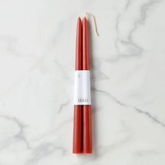 Dipped Clay 12 Taper Candle, Set of 2