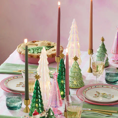 Dipped Moss 12 Taper Candle, Set of 2