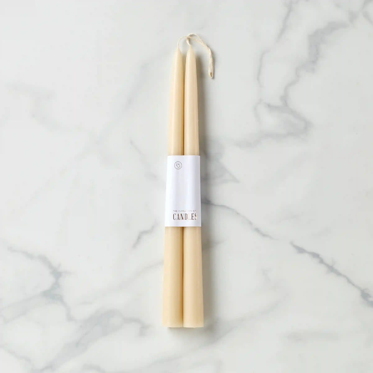Dipped Parchment 12 Taper Candle, Set of 2