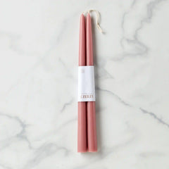 Dipped Rose 12 Taper Candle, Set of 2